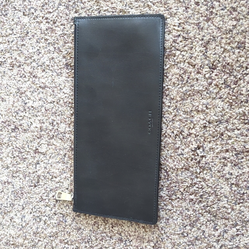 9 1/2" x 4 1/2" Coach Zipper Pouch